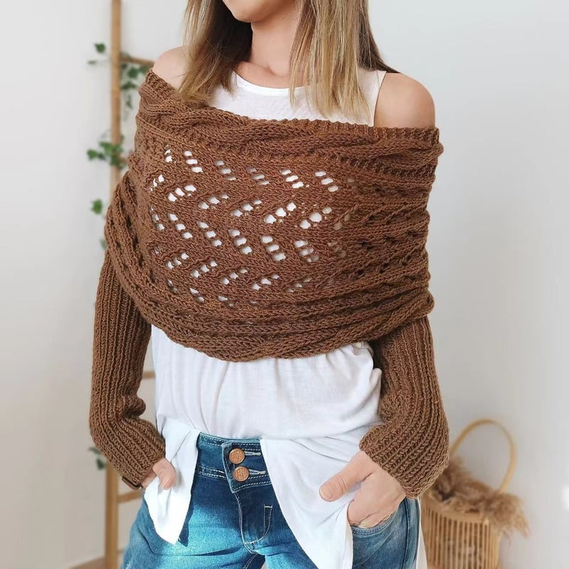 Bolero-Schulterwärmer | Grobstrick | Handgemachter Look