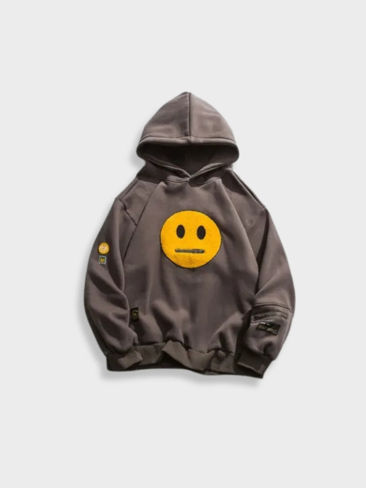 Vintage Emoji Druck Hoodie Für Herren | Bequeme Freizeitkleidung