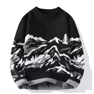 Strickpullover | Landschaftsmotiv | Warm & Bequem