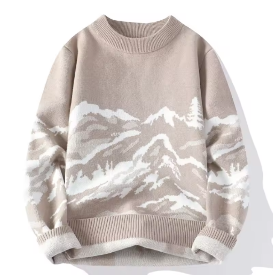 Strickpullover | Landschaftsmotiv | Warm & Bequem