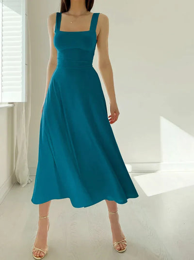 Josephine - Elegantes ärmelloses A-Linien-Midikleid – Zeitloser Chic | Fit-and-Flare Midikleid – Perfekt für jeden Anlass