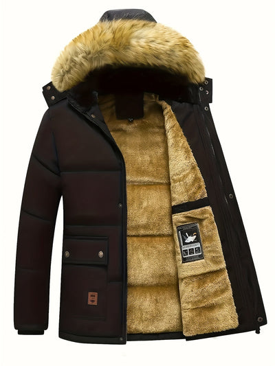 Warme Reißverschluss Gepolsterte Winter Jacke Für Herren | Perfekt für Outdoor-Aktivitäten