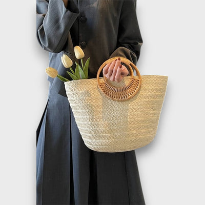 Aveline – Geflochtene Strohtasche für den Sommer