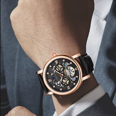 van Baerle® - Geschäftliches Lederarmbanduhren