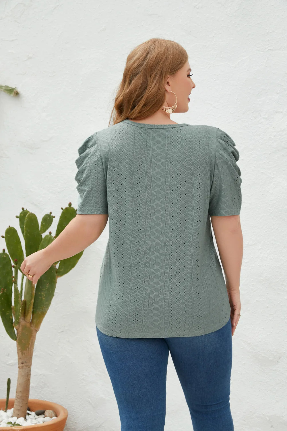 Cham - Plus Size Bluse Bequem Elegant