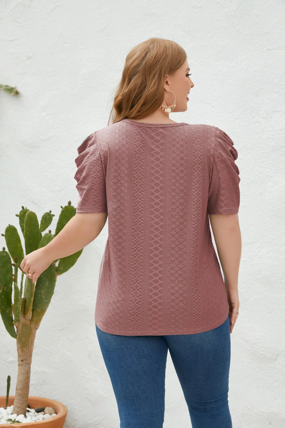 Cham - Plus Size Bluse Bequem Elegant