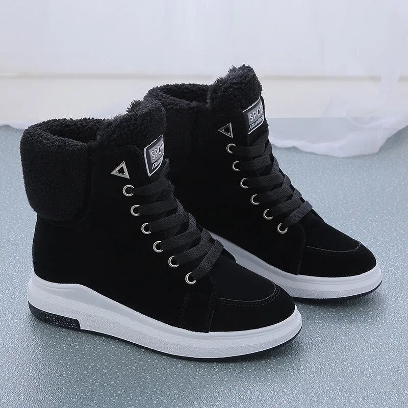 Warme Flache Winter Knöchel Stiefel Für Damen | Ideal für Winter