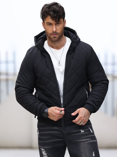 Casual Puffer Wintermantel mit Taschen für Herren | Ideal für den Winter