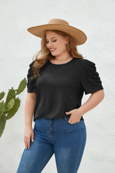 Cham - Plus Size Bluse Bequem Elegant