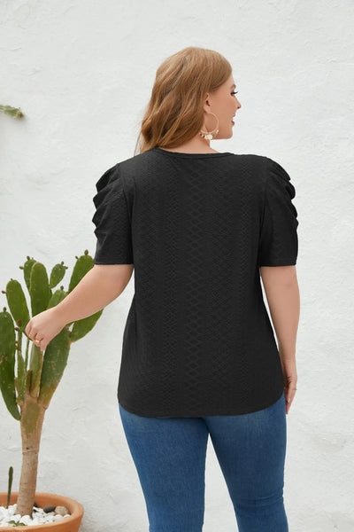 Cham - Plus Size Bluse Bequem Elegant
