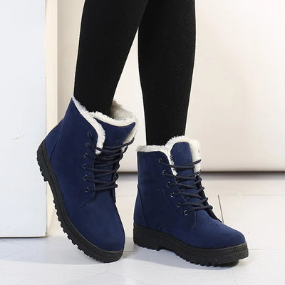 Warme Rutschfeste Schnee Stiefel Mit Schnürsenkeln Für Damen | Perfekt für Outdoor-Aktivitäten
