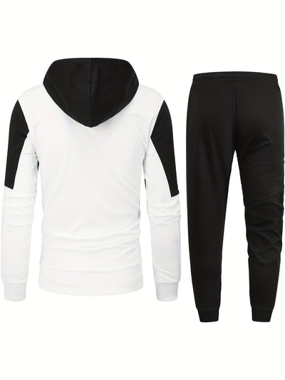 Casual Vollständiger Reißverschluss Hoodie Und Jogginghose Trainingsanzug Für Herren | Perfekt für Freizeitaktivitäten