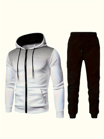 Casual Sportlicher Trainingsanzug Hoodie Und Kordelzughose Für Herren | Perfekt für Casual Days