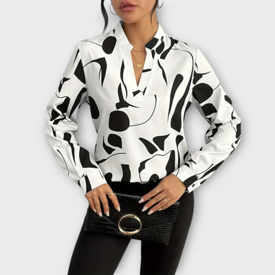 Celine | Bluse mit Geo-Design