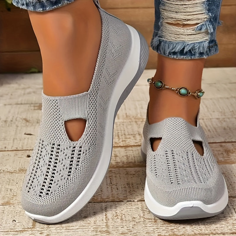 Modische Leichte Strick-Cut-Out Sneaker für Damen | Perfekt für lässige Tage