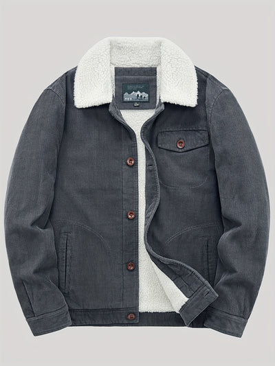 Warme Fleece-Knopf Outdoorjacke Leicht Mit Brusttasche Für Herren | Perfekt für Outdoor-Aktivitäten