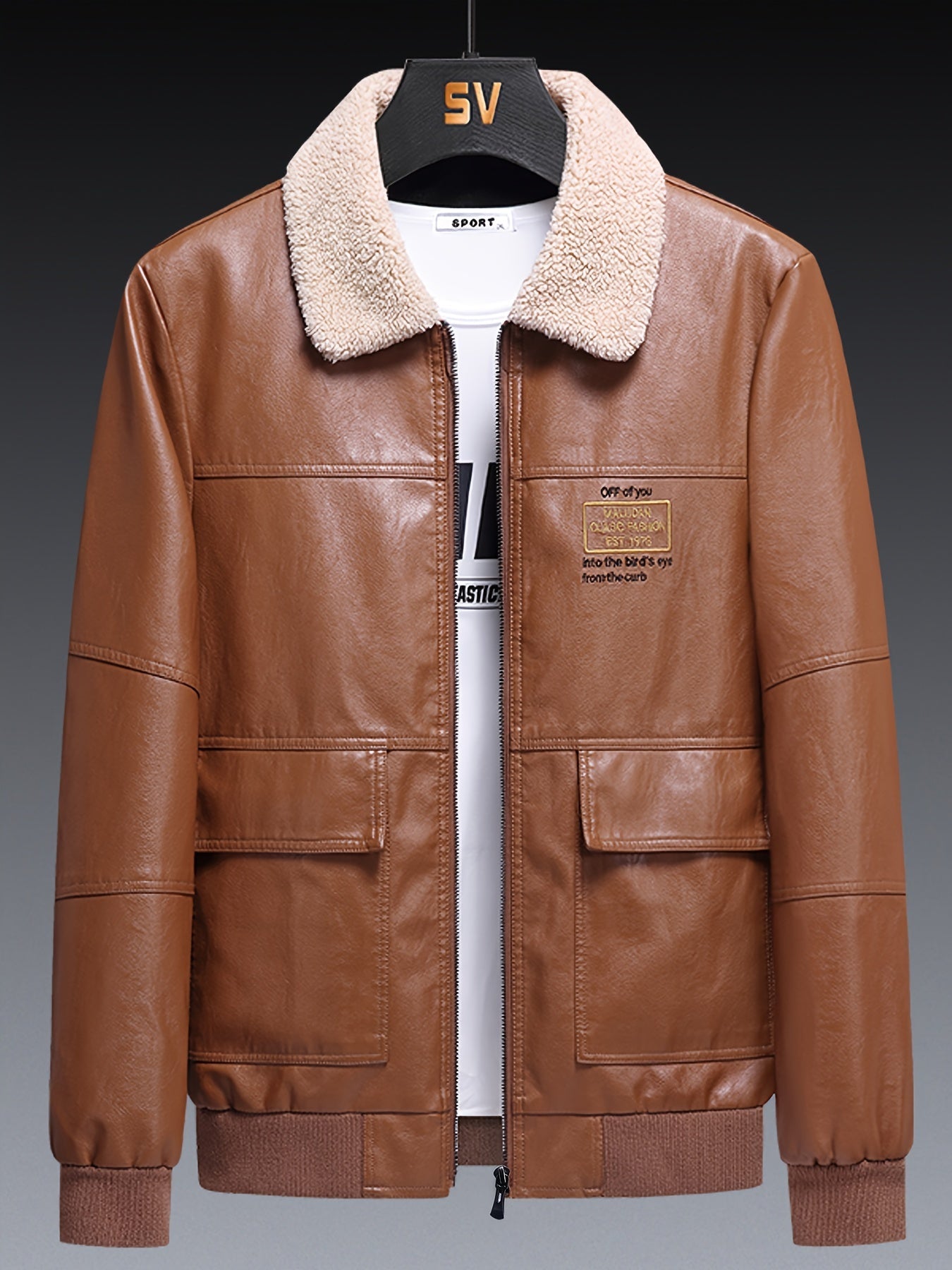 Warme Fleece PU Leder Winterjacke Für Herren | Perfekt für Outdoor-Aktivitäten