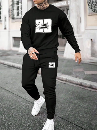 Casual Rundhals Reißverschluss Trainingsanzug Mit Jogginghose Für Herren | Perfekt für Freizeit-Tage