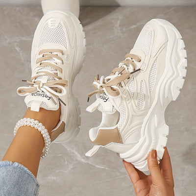 Stylische Mesh-Chunky Sneakers für modebewusste Damen | Perfekt für Casual Tage