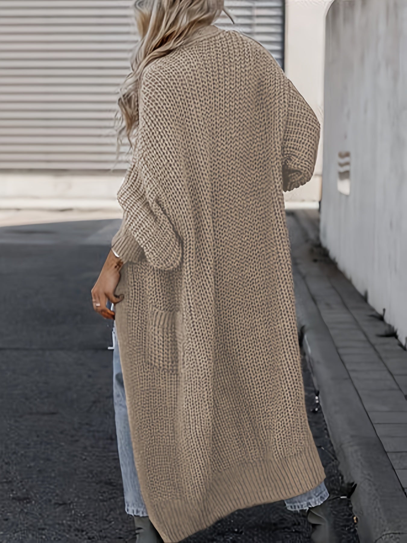 Lässiger Strickcardigan mit Taschen aus Wolle für Damen | Perfekt für Alltag