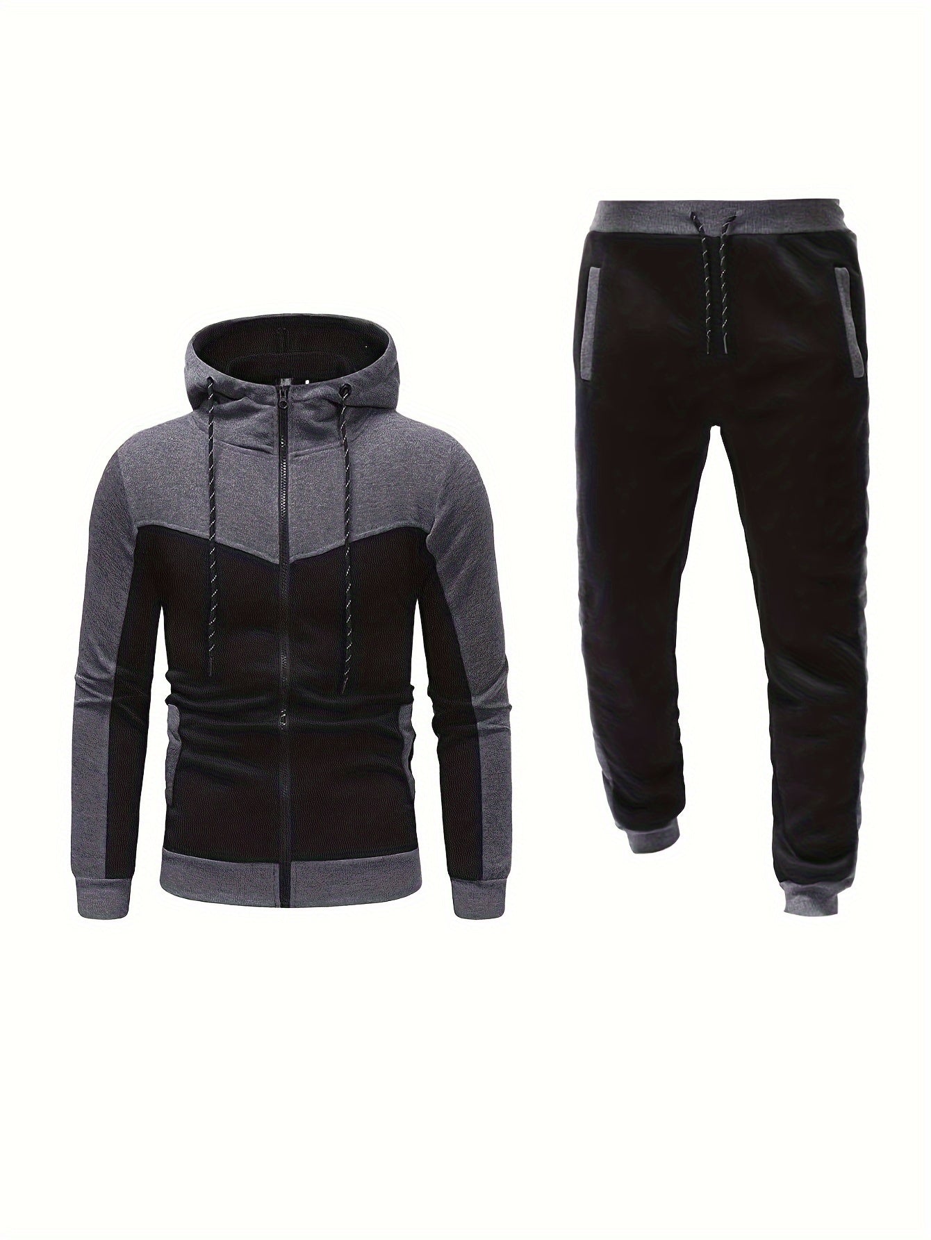 Lässiger Oversize-Trainingsanzug mit Kapuzenpullover und Hose für Herren | Ideal für Outdoor-Aktivitäten