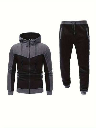 Lässiger Oversize-Trainingsanzug mit Kapuzenpullover und Hose für Herren | Ideal für Outdoor-Aktivitäten