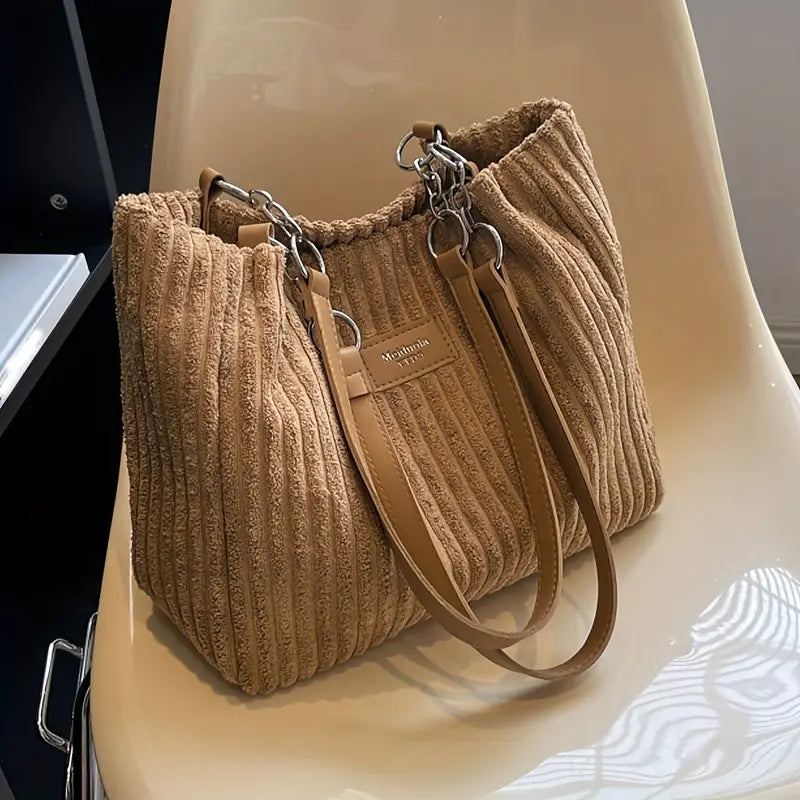Umhängetasche aus Cord | Weiche Struktur | Elegant & Praktisch