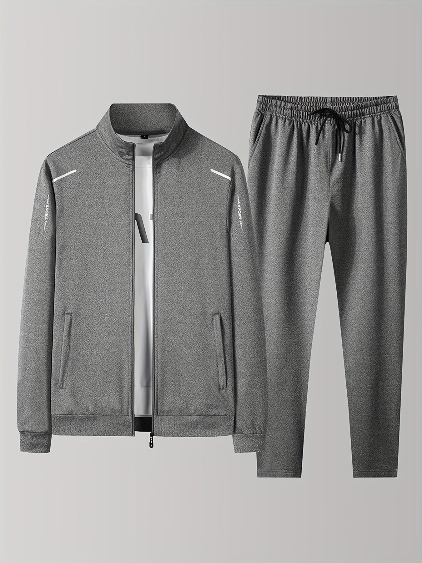 Lässiger klassischer Trainingsanzug mit Full-Zip Hoodie und Jogginghose für Herren | Ideal für Outdoor-Aktivitäten