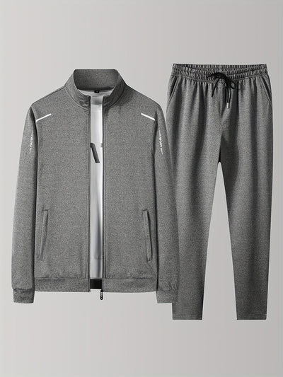 Lässiger klassischer Trainingsanzug mit Full-Zip Hoodie und Jogginghose für Herren | Ideal für Outdoor-Aktivitäten