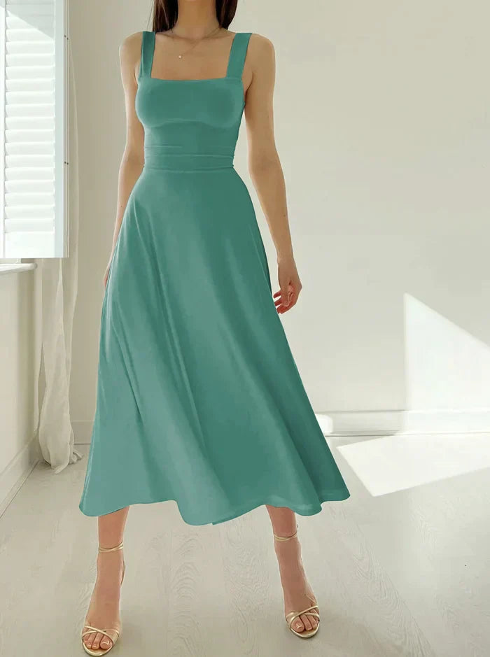 Josephine - Elegantes ärmelloses A-Linien-Midikleid – Zeitloser Chic | Fit-and-Flare Midikleid – Perfekt für jeden Anlass