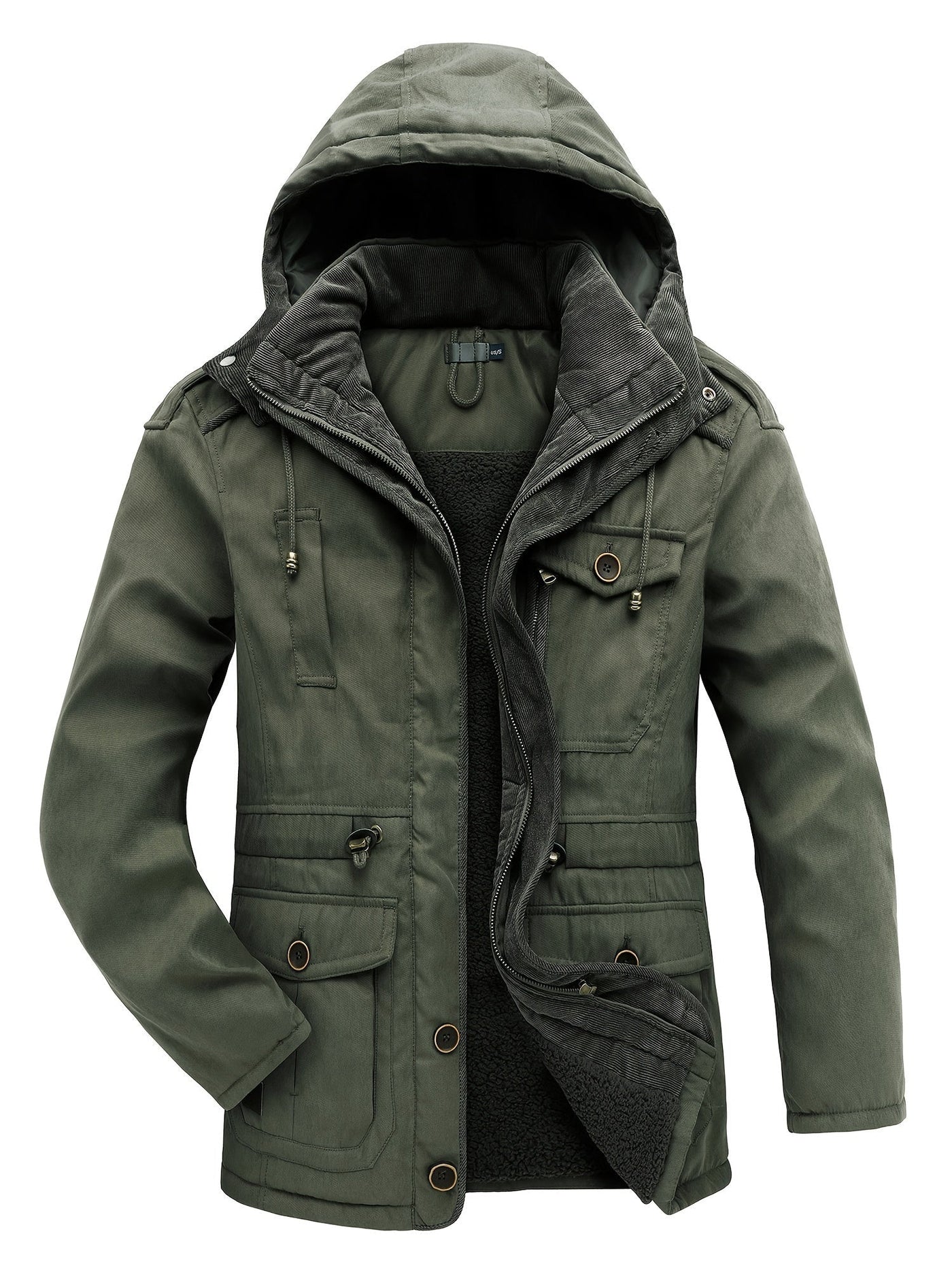 Warme Baumwoll-Cargo Mit Taschen Winterjacke Für Herren | Perfekt für Outdoor-Aktivitäten