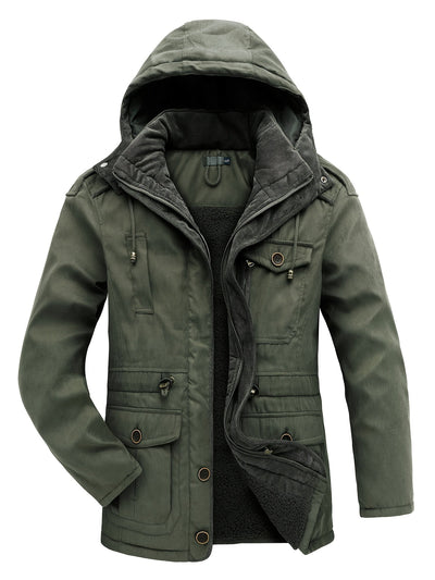 Warme Baumwoll-Cargo Mit Taschen Winterjacke Für Herren | Perfekt für Outdoor-Aktivitäten