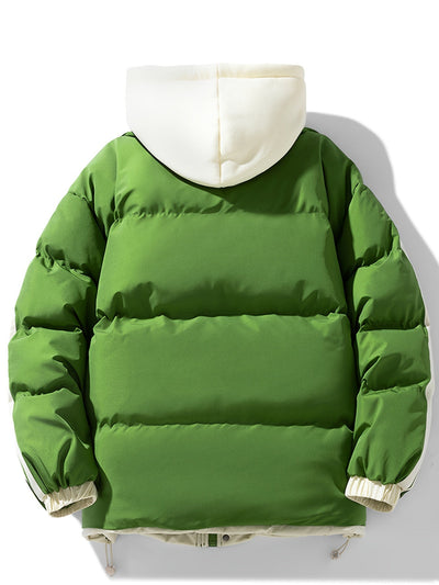 Warme lässige Puffer-Winterjacke mit Kapuze für Damen | Perfekt für Outdoor-Aktivitäten