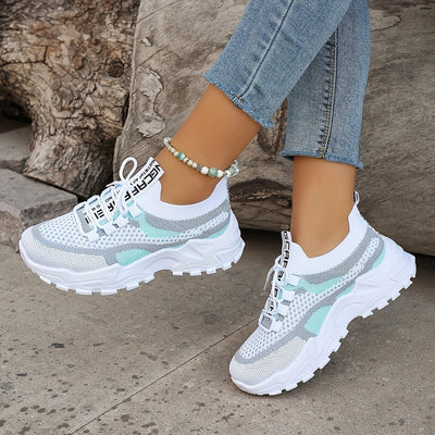 Elegante Colorblock Strick-Sneakers für Damen | Perfekt für Casual Days