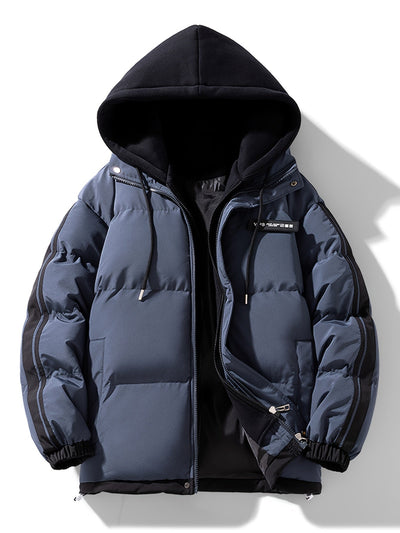 Warme lässige Puffer-Winterjacke mit Kapuze für Damen | Perfekt für Outdoor-Aktivitäten