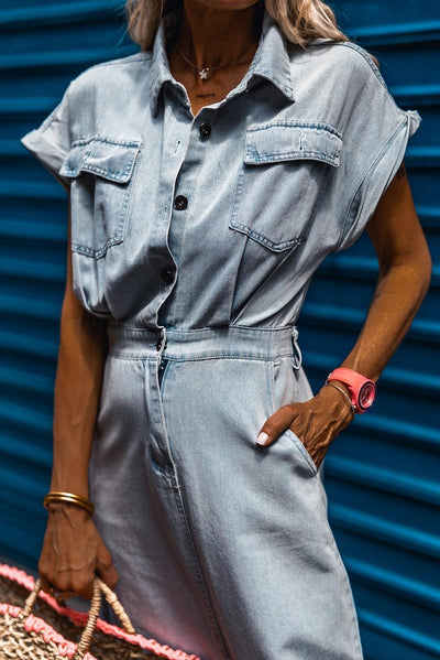 Brygida – Elegantes Jeanskleid