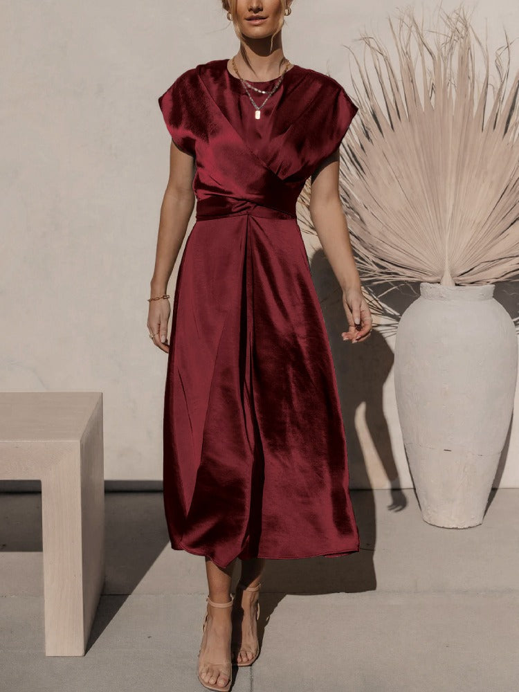 Claire™ – Damen Midi Seidenkleid Elegant & Bequem für Hochzeitsgast