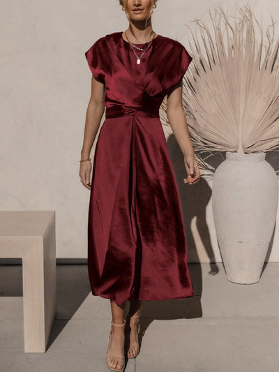 Claire™ – Damen Midi Seidenkleid Elegant & Bequem für Hochzeitsgast