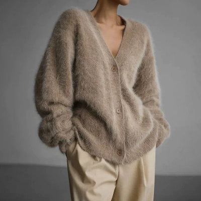 Strickjacke Damen Weich V-Ausschnitt | Elegant Locker