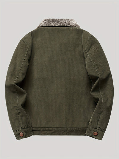 Warme Fleece-Knopf Outdoorjacke Leicht Mit Brusttasche Für Herren | Perfekt für Outdoor-Aktivitäten