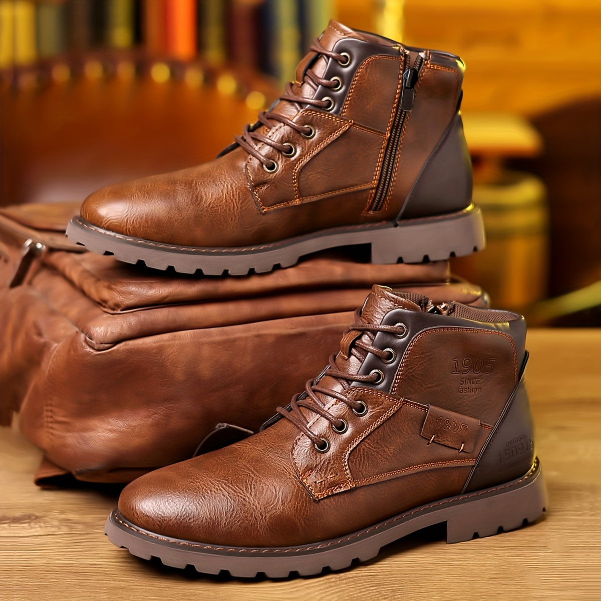 Winterschuhe Herren | Walkingstiefel Mit Reißverschluss Und Schnürung