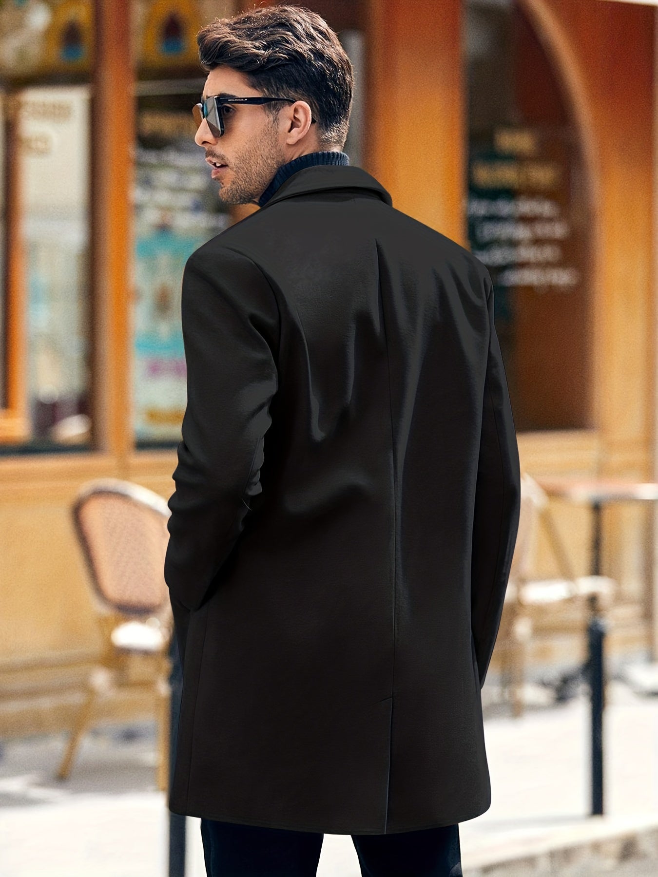 Warmer Knopf-Runter Mittellanger Trenchcoat Für Herren | Perfekt für den Alltagsgebrauch