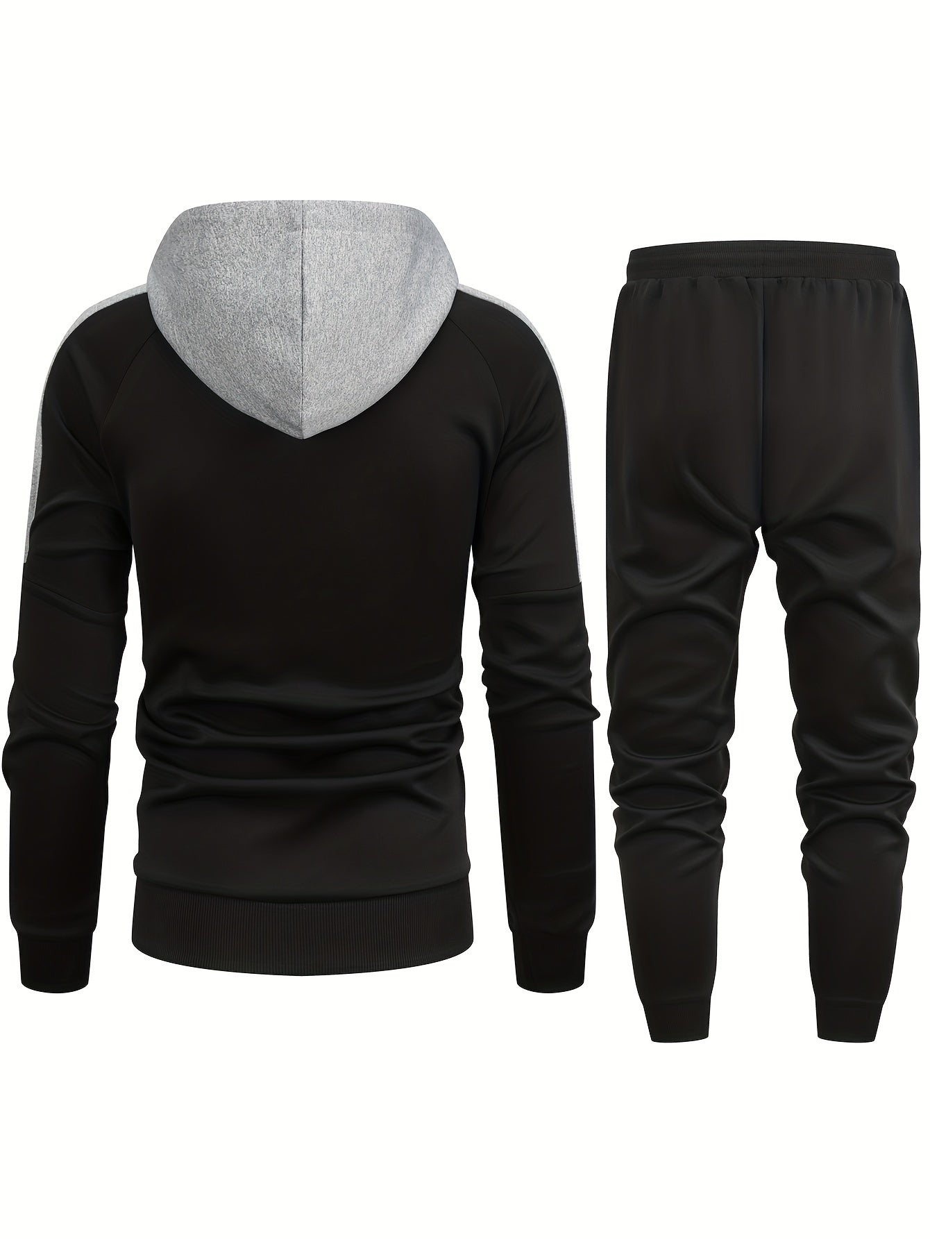 Casual Vollständiger Reißverschluss Hoodie Und Jogginghose Trainingsanzug Für Herren | Perfekt für Freizeitaktivitäten