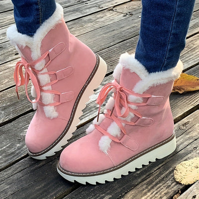 Winterschuhe Damen | Mit Schnürung Und Plateausohle Stiefel