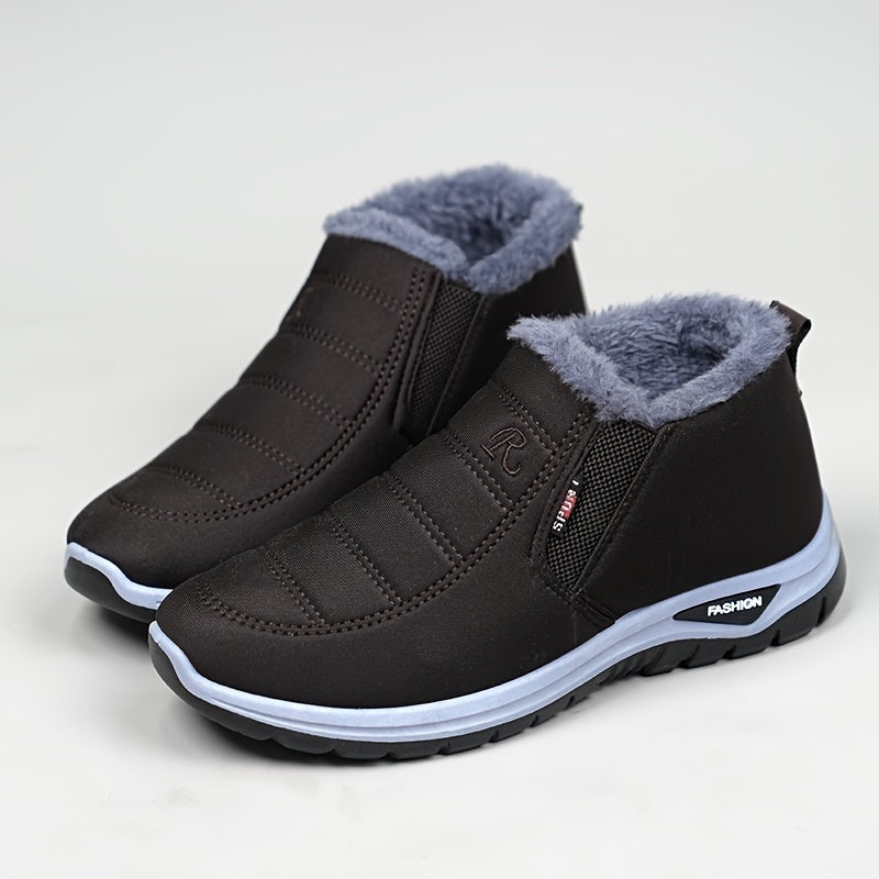 Winterschuhe Herren | Slip-On Mittlerer Schnitt Mit Elastikseitenteilen