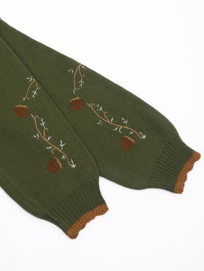 Lässiger warmer bestickter Wolle Strickcardigan für Damen | Perfekt für den Alltag