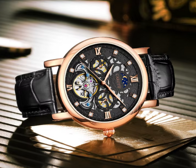 van Baerle® - Geschäftliches Lederarmbanduhren