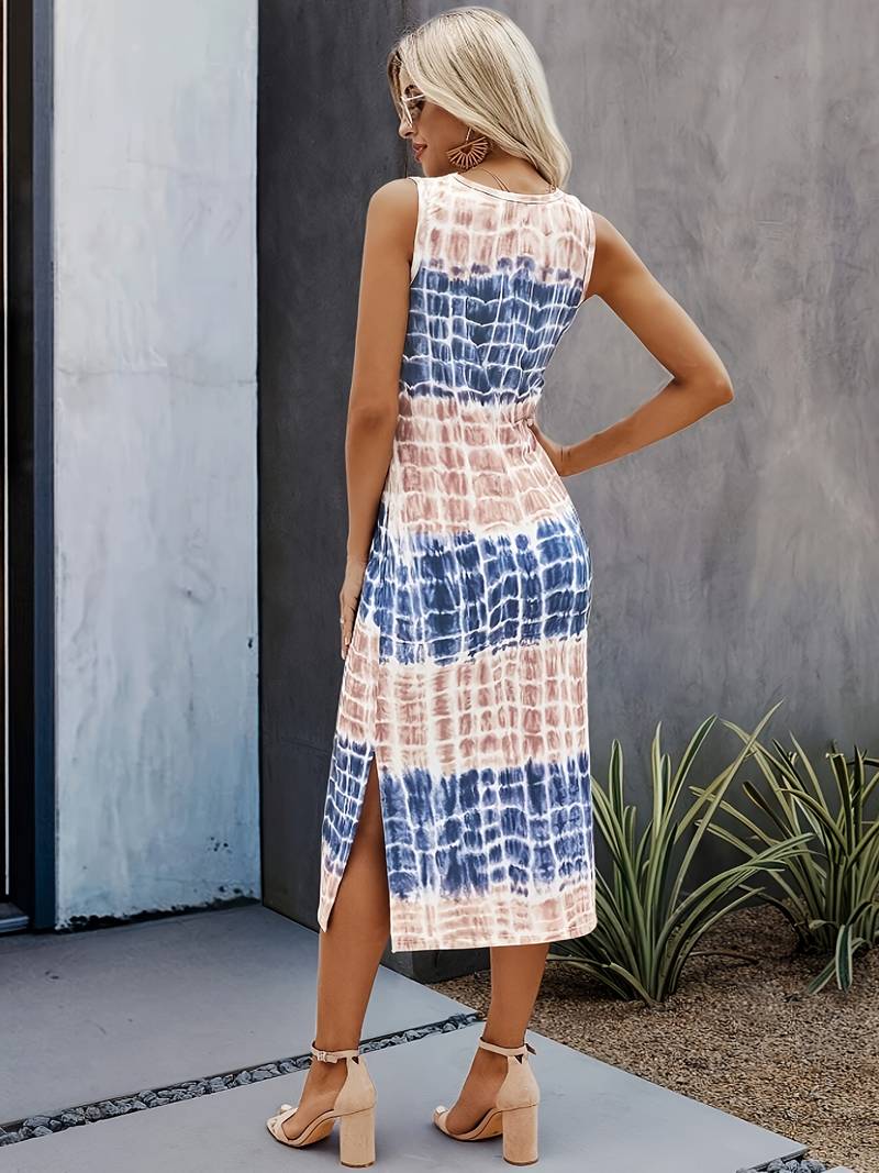 Valentina® | Lässiges ärmelloses Kleid mit Schlitz für Frühling und Sommer