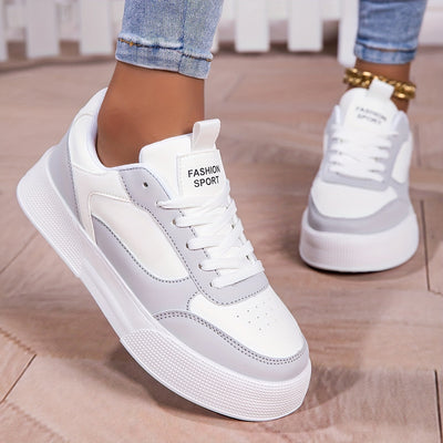 Elegante Kontrastfarbene Plateau-Sneaker für Damen | Perfekt für den täglichen Gebrauch