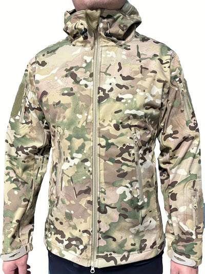 Taktische Kapuzen-Outdoorjacke Mit Sicheren Reißverschlusstaschen Für Herren | Perfekt Für Outdoor-Aktivitäten